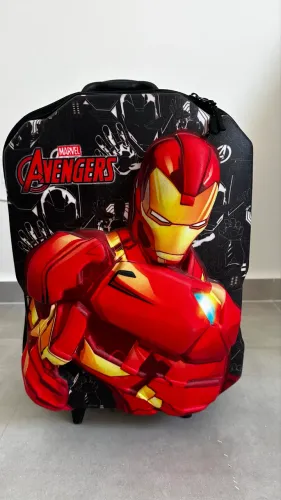 Mochila Infantil Com Rodinha Homem De Ferro