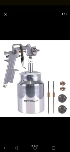 Pistola Pintura Sucção Tanque Baixo 750 ml Stels