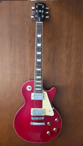 Guitarra Shelter Les Paul Nashville, cor vermelha.