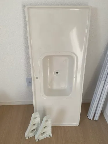 Pia de Cozinha 120cm fibra