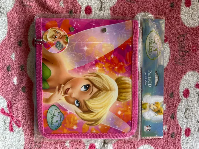 porta cds sininho tinkerbell anos 2000 papelaria vintage