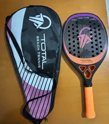Raquete Beach Tennis Total Pro 12K 325g - Semi-Nova