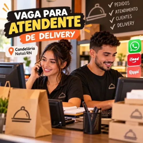 Atendente delivery em candelária