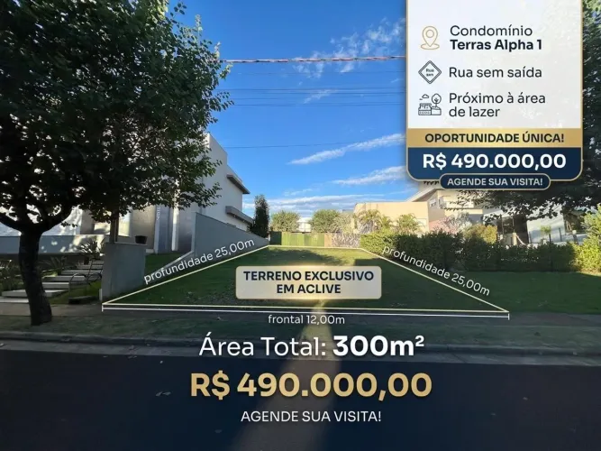 Terreno no Terras Alpha I - Rua sem saída