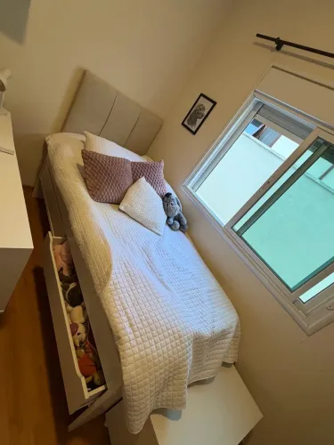 CAMA SOLTEIRO MADEIRA COM 2 GAVETAS + cabeceira