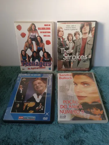 Lote 4 DVDs Originais: Filmes, Shows e Documentário