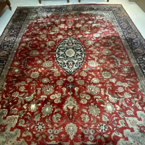 Tapete Persa de Seda Legitimo Feito A Mão Tabriz Fino pura Seda 3,24 x 2,42