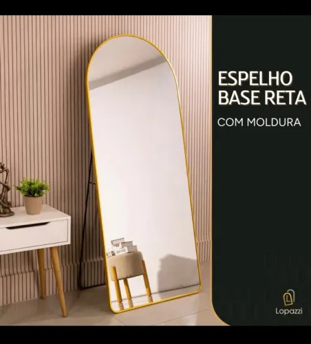 Espelho 170x70 Arco Dourado Novo - Lopazzi