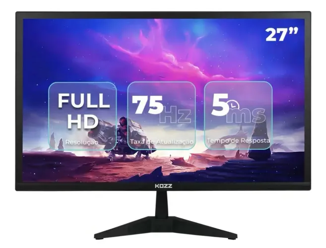 Monitor Gamer 27 Polegadas Va Led Full Hd Hdmi Vga 5ms 75hz