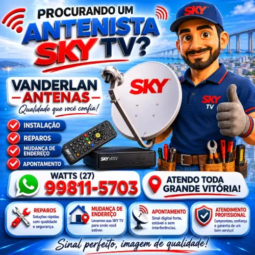 apontamento sky antenas e reparos no sinal