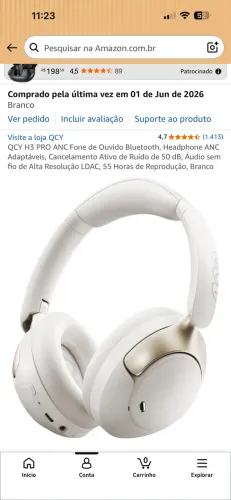 VENDO - QCY H3 PRO ANC Fone de Ouvido