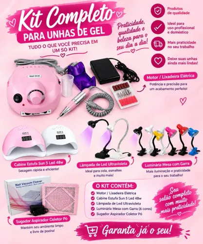 Kit unha de gel