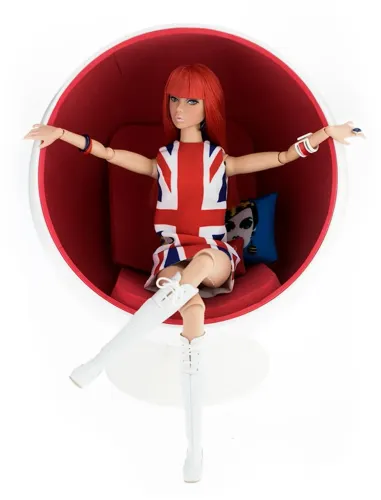 Poltrona Poppy Parker Egg Chair, serve também para Nu Face, Fashion Royalty e Barbie.