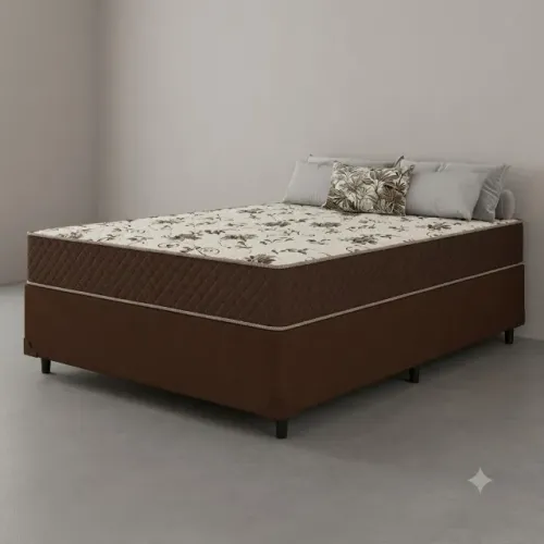 Conjunto Base e Colchão De Casal Espuma D33 Novo!