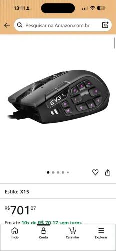 MOUSE GAMER EVGA X15