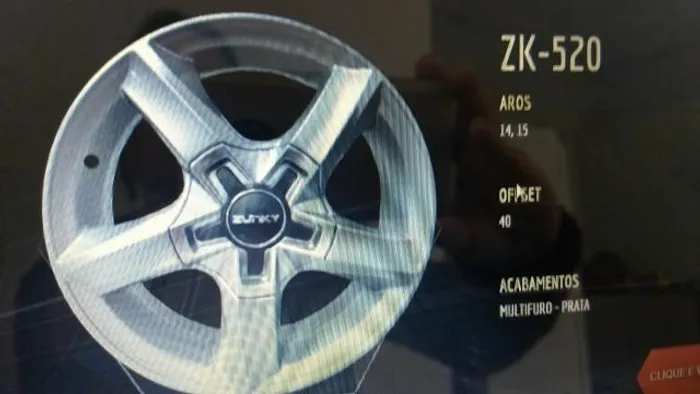 Roda aro 14 Estrela prata Ford Fiesta multi furo jogo 4X108