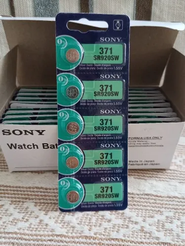 Cartela Bateria 5 Baterias Original Sony 371 Sr920sw - No Brasil