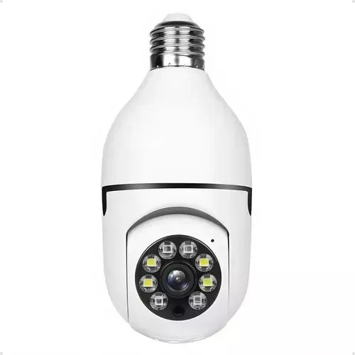 Câmera Segurança Lâmpada 360 Wifi Ip Full Hd Visão Noturna 