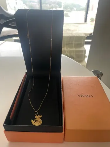 Corrente + pingente de ouro Vivara