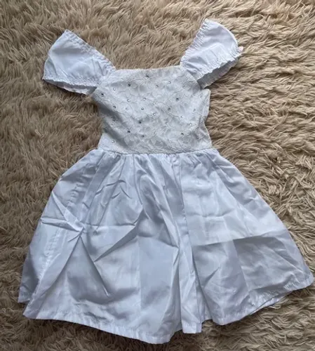 Vestido Infantil Branco Batizado ou casamento