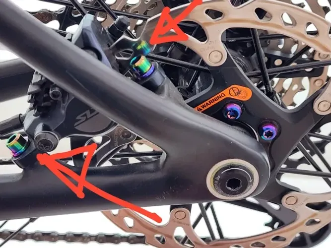 4 Parafusos Titânio fixar caliper (pinça) de freio Bike MTB ou SPD