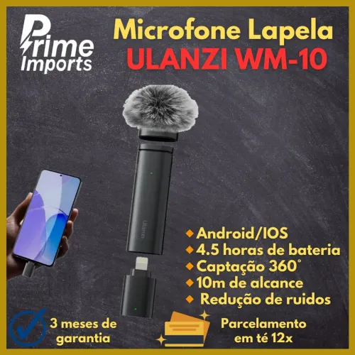 Microfone Lapela ULANZI WM-10 -  LACRADO