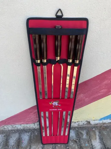 Kit com 5 espetos alumínio 70cm