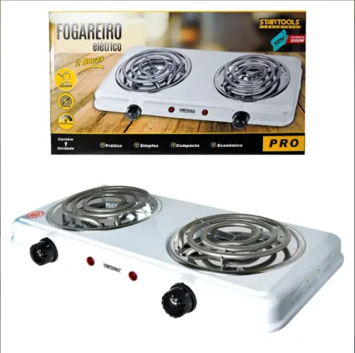 Fogão Cooktop Elétrico Fogareiro 2000 Watts 127v