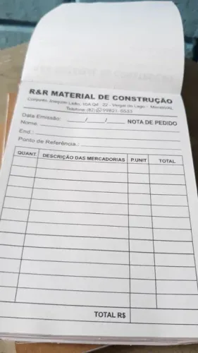 Receituários, talões...