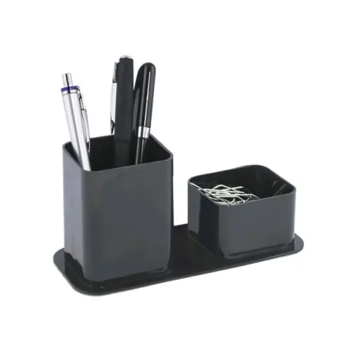 Porta canetas duplo preto ou Rosa Dello Kit 5 unid