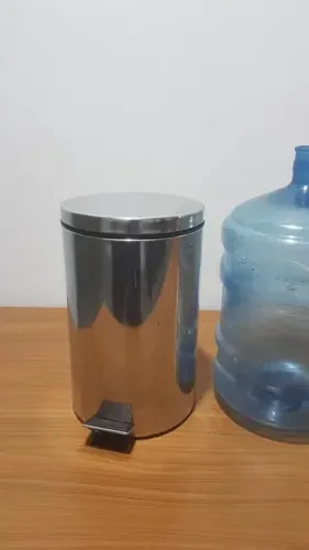 Lixeira Inox 12 Litros Cesto Com Pedal