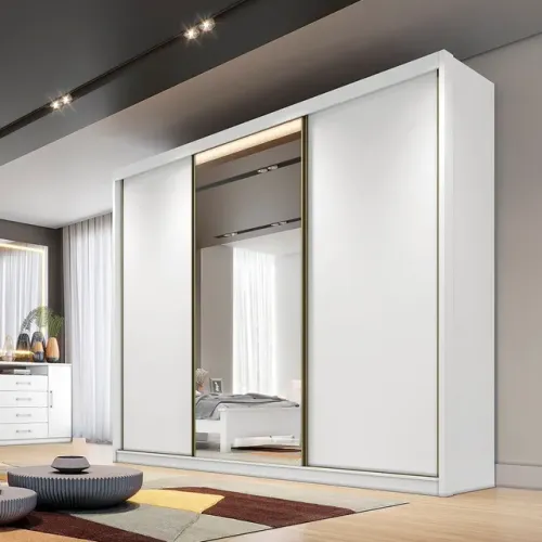 Guarda Roupa Casal 100% MDF 1 espelho PROMOÇÃO