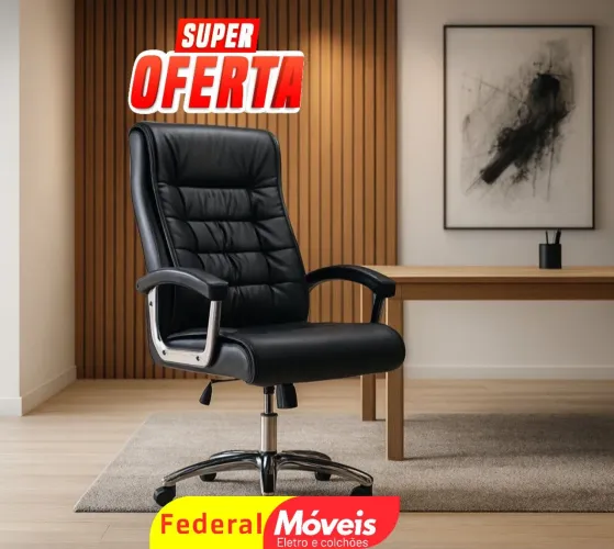 Cadeira Giratória Presidente Luxo - Sofisticação e ergonomia para seu escritório!