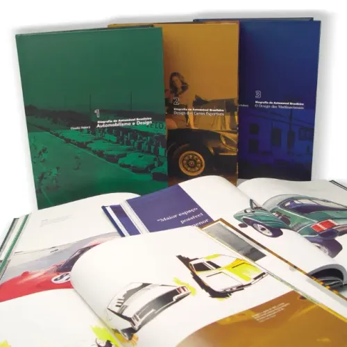 Box de Livros Biografia do Automóvel Brasileiro - 3 livros NOVOS