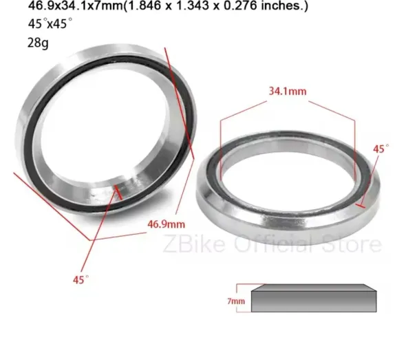  Rolamentos para Caixa de Direção 46.9x34.1x7mm