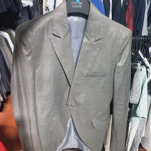 Terno de Casamento Noivo Cinza Prateado - Tam.M Slim