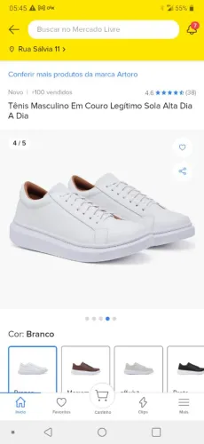 Tenis alto branco 39,40,41,42 e 43