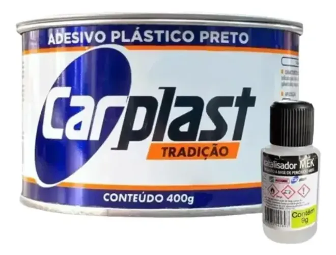 Adesivo Plástico Preto 400 Gr Carplast Maxi Rubber