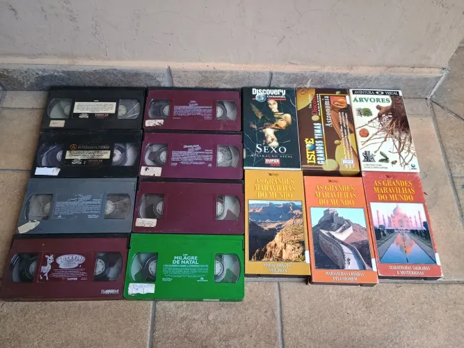 lote de fitas sem caixas