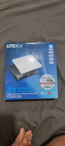 Gravador Externo Lite-On 8x DVD/CD USB Slim