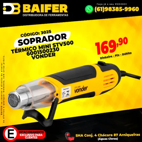 Soprador Térmico Mini STV500 6001500230 Vonder