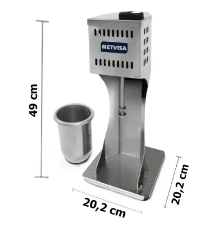 Batedor de Milkshake Elétrico Metvisa 220v 500w 0,8L