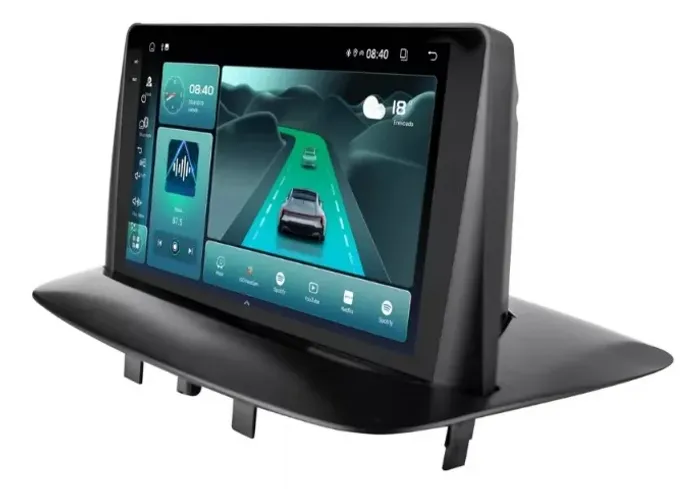 Central Multimídia Android 9 Pol. Carplay/A.auto sem fio Fluence 2014 a 2019
