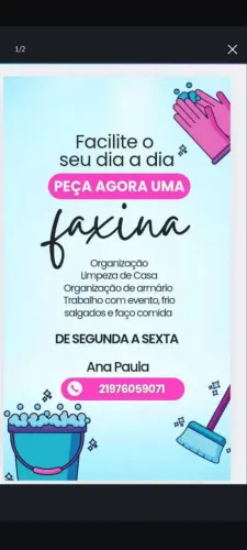 Trabalho com faxina tenho referência 