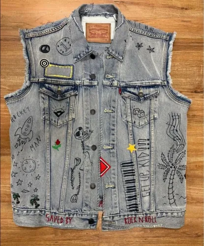 colete trucker levis raro coleção 501 day levi's edição limitada raríssima, item raro