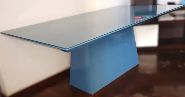Mesa de jantar 2m x 1m Azul Cobalto