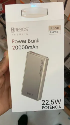 Carregador Portátil HREBOS Power Bank 20000mAh 22.5W