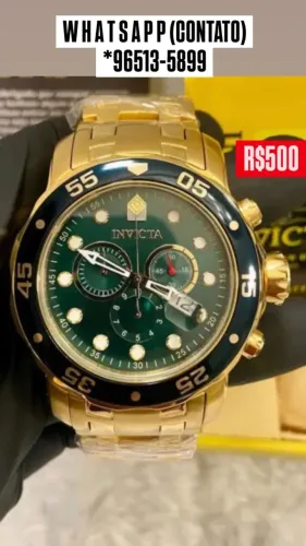 Relógio INVICTA PRO DIVER FUNCIONAL FUNDO VERDE