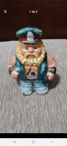 Boneco de Porcelana Colecionável _ Cofre Pirata