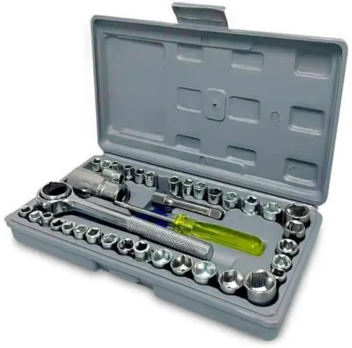 Kit de chaves catraca 1/4 soquetes 40 peças 